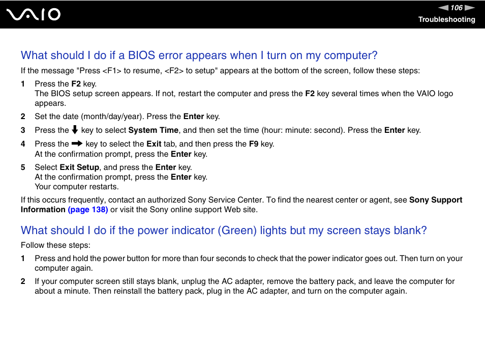 Sony VAIO VGN-N300 User Manual | Page 106 / 154