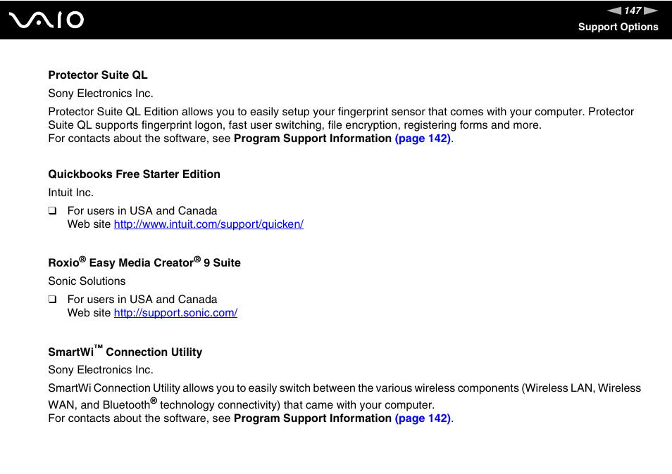 Sony VAIO VGN-N300 User Manual | Page 147 / 154