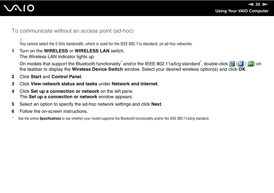 Sony VAIO VGN-N300 User Manual | Page 55 / 154