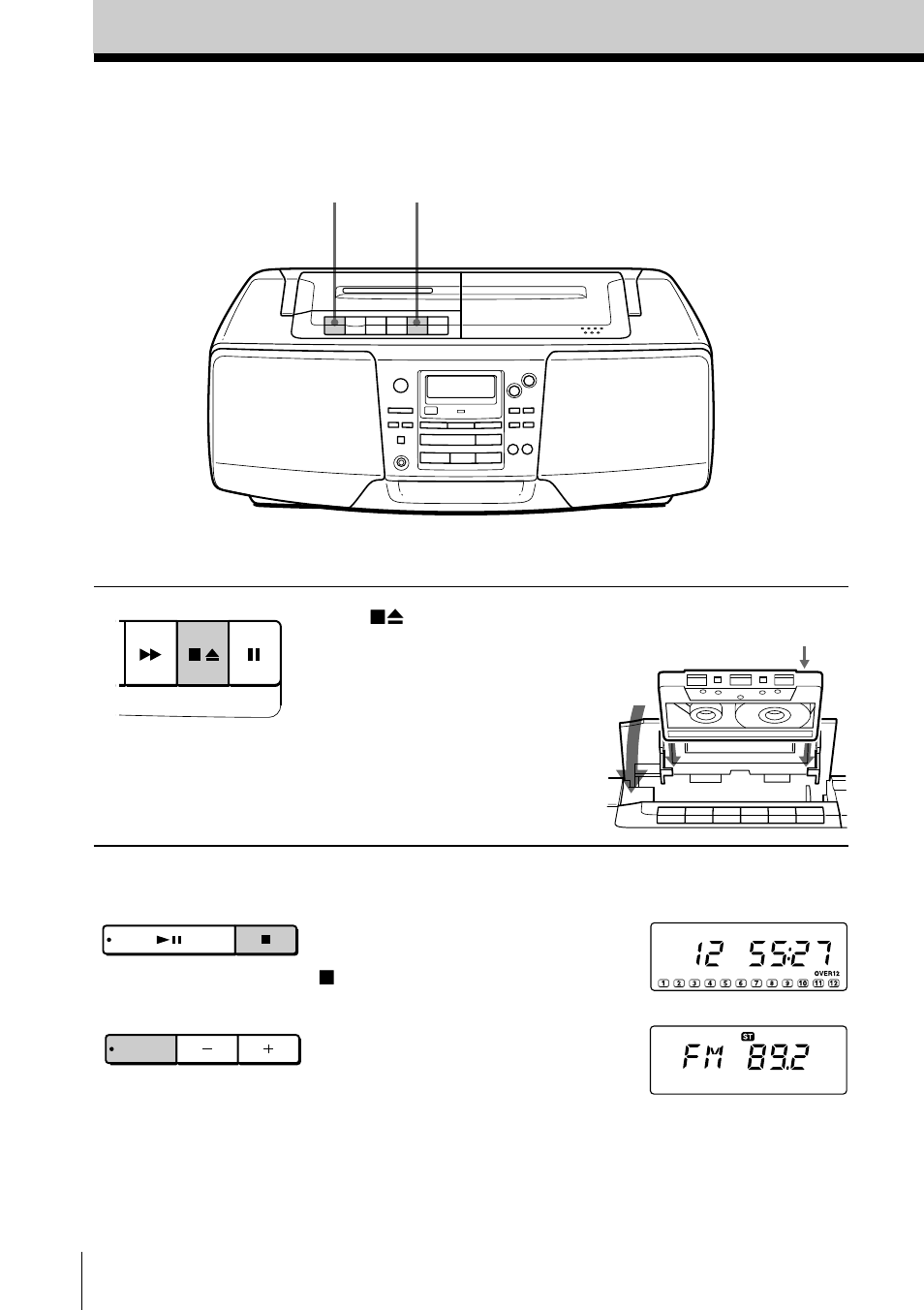 Recording on a tape | Sony CFD-S28 User Manual | Page 10 / 36