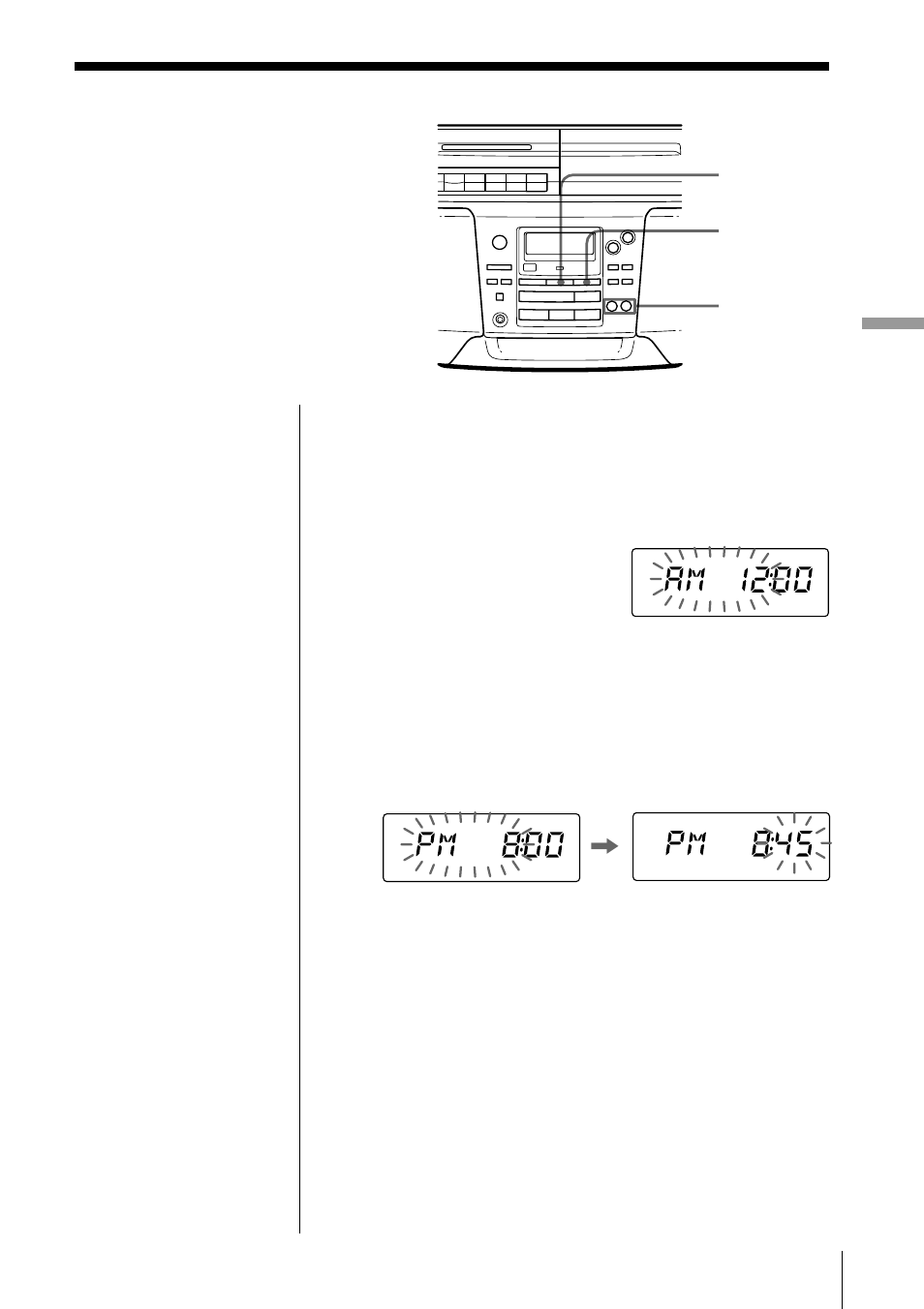 Setting the clock | Sony CFD-S28 User Manual | Page 21 / 36