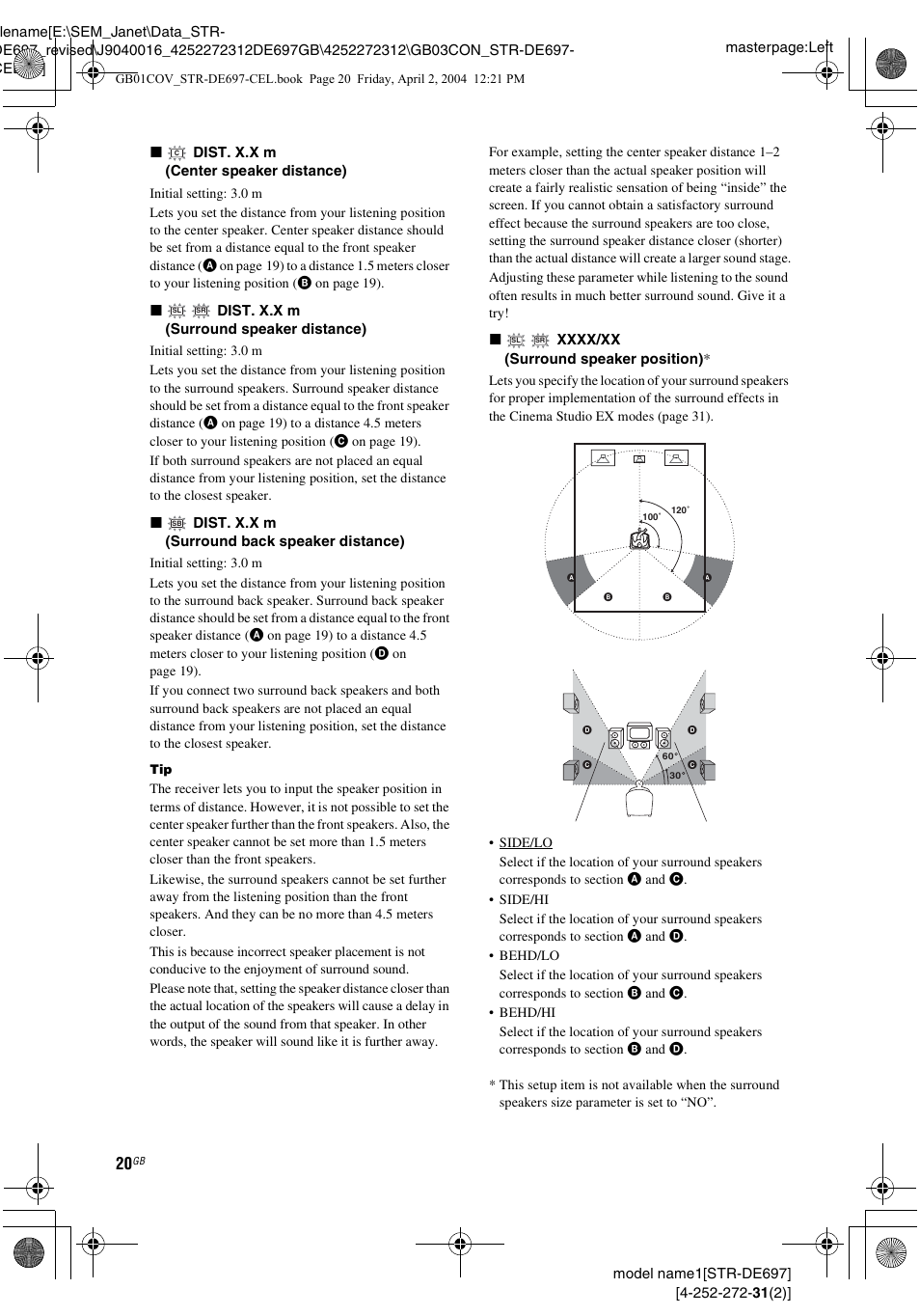 Sony STR-DE697 User Manual | Page 20 / 56