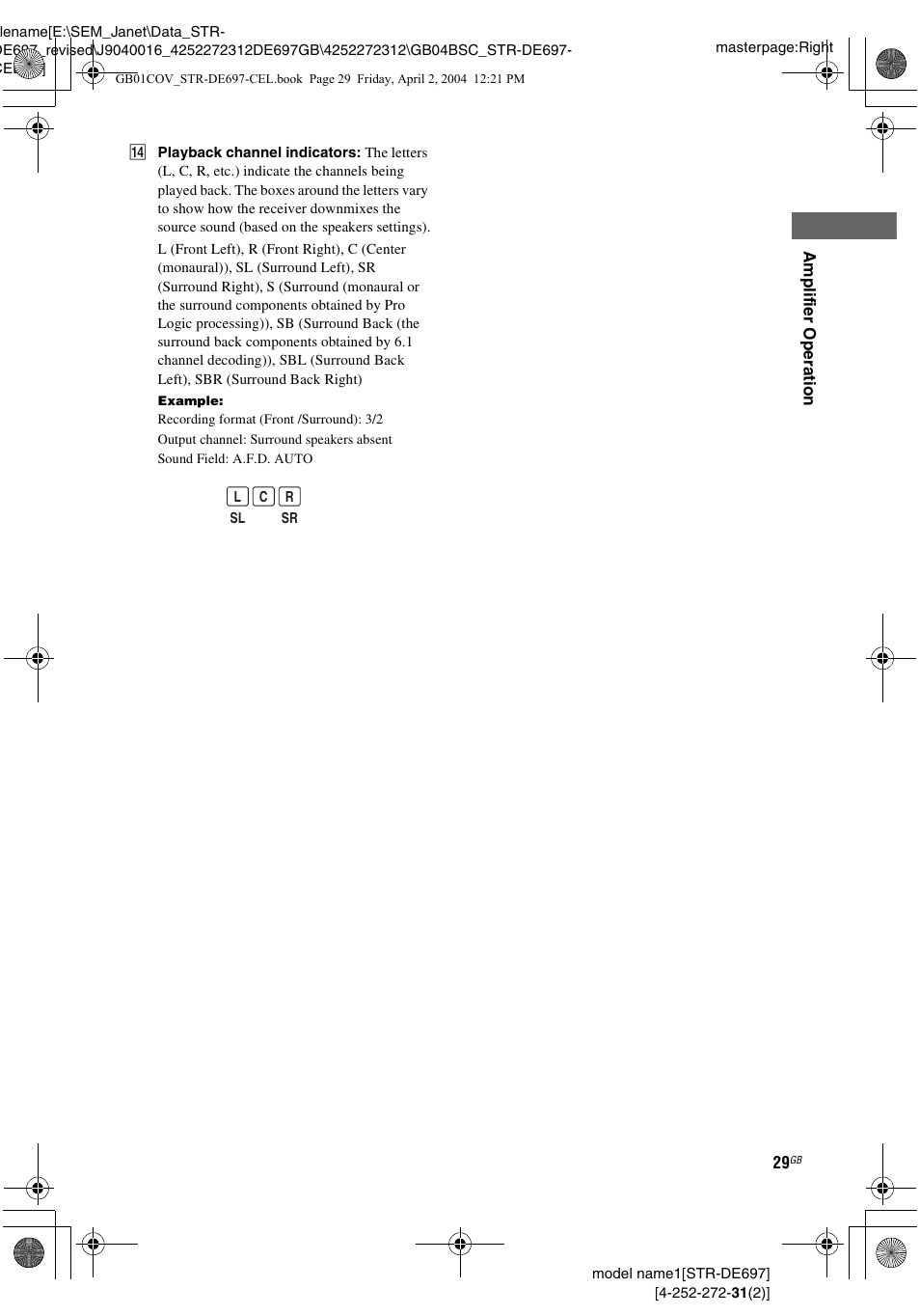 Sony STR-DE697 User Manual | Page 29 / 56