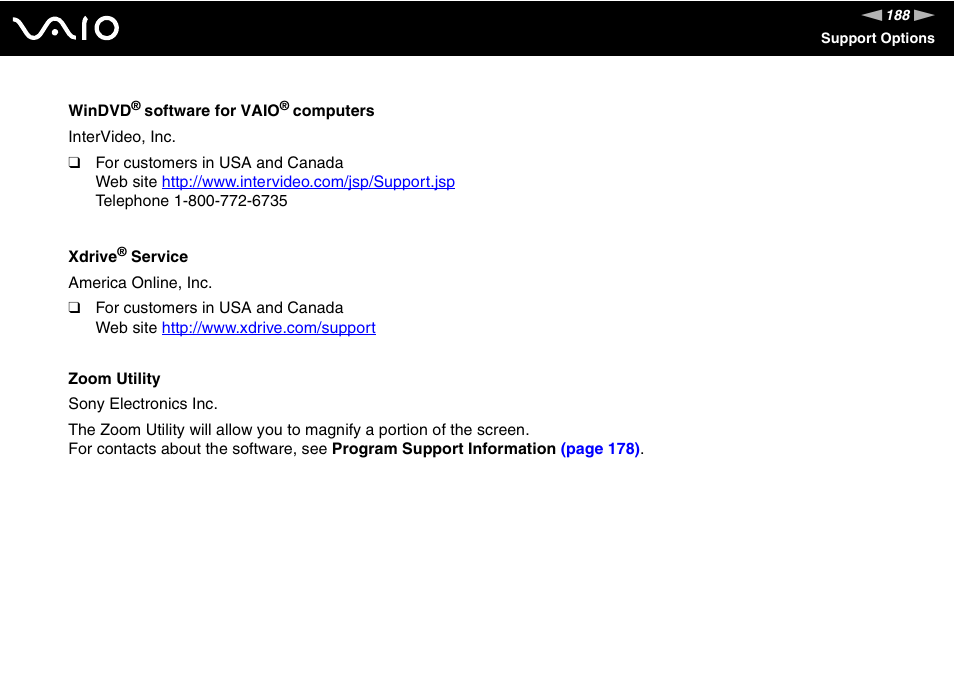 Sony VAIO VGN-FZ Series User Manual | Page 188 / 191
