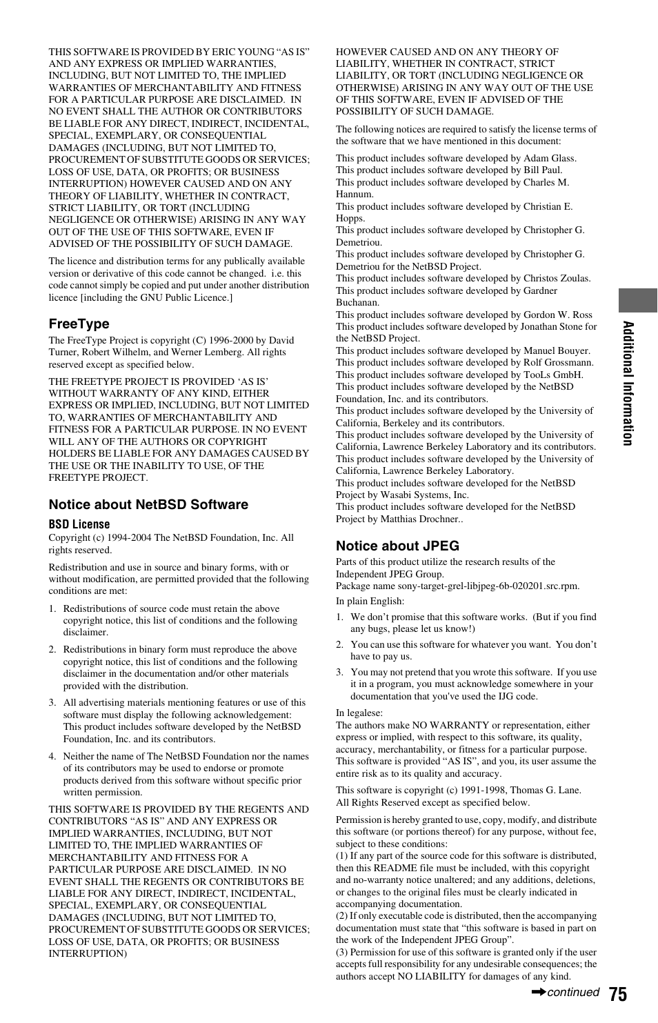 Sony BDP-BX2 User Manual | Page 75 / 79