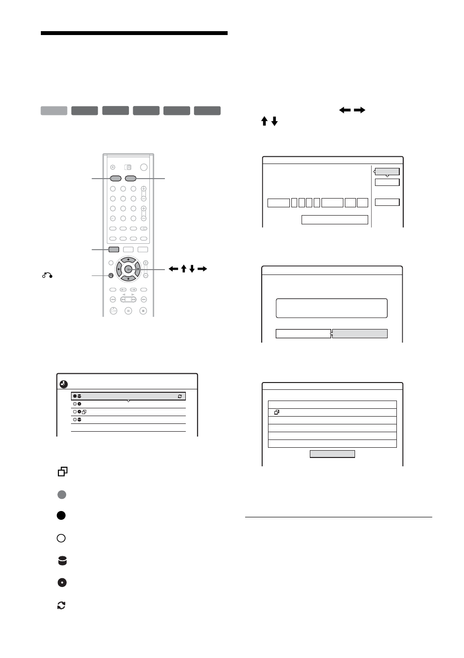 Press system menu, Select “timer list,” and press enter, Select one of the options, and press enter | The system menu appears, The sub-menu appears | Sony RDR-HX1000 User Manual | Page 46 / 120