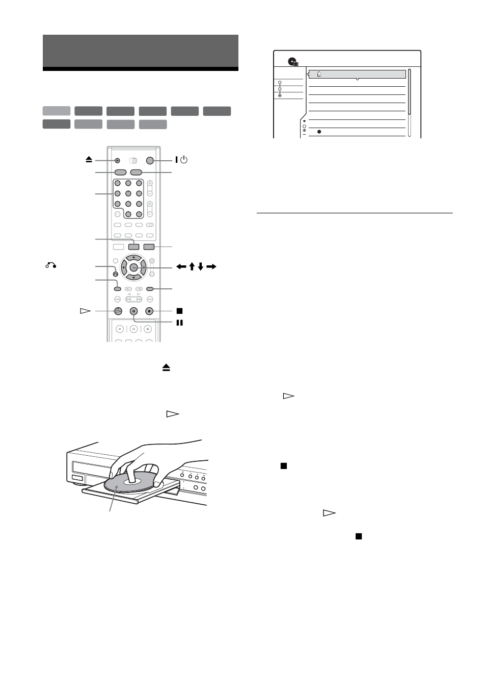 Playback, Playing, Playing 1 | Press hdd or dvd, Press title list, Select the title, and press enter, Select “play,” and press enter, The sub-menu appears, Playback starts from the selected title, Press | Sony RDR-HX1000 User Manual | Page 54 / 120