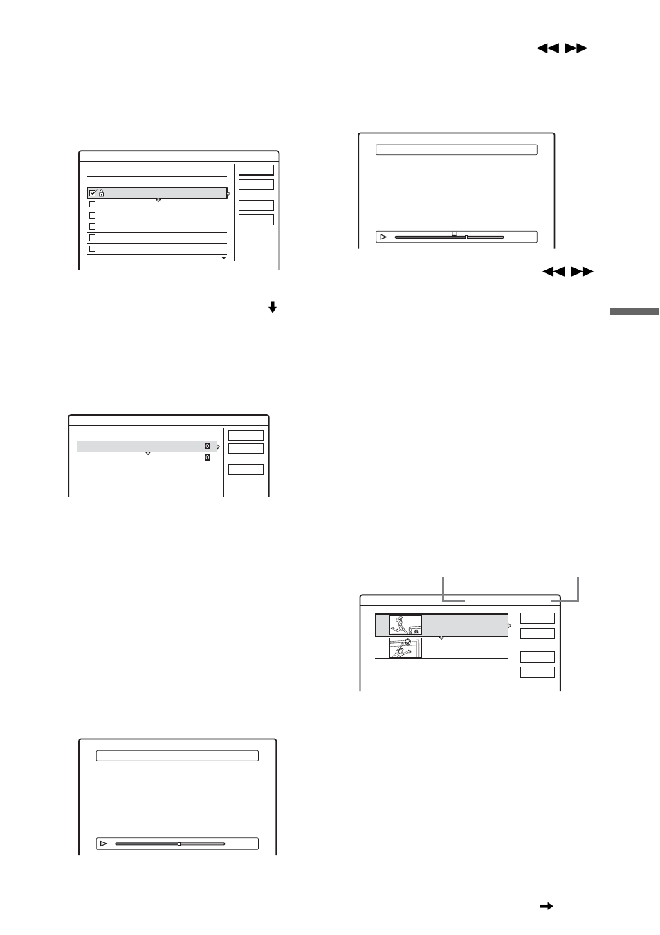 Repeat step 3 to add more titles, Select “ok,” and press enter, Select one of the titles, and press enter | Select “capture,” and press enter, Select “ok,” and enter | Sony RDR-HX1000 User Manual | Page 69 / 120