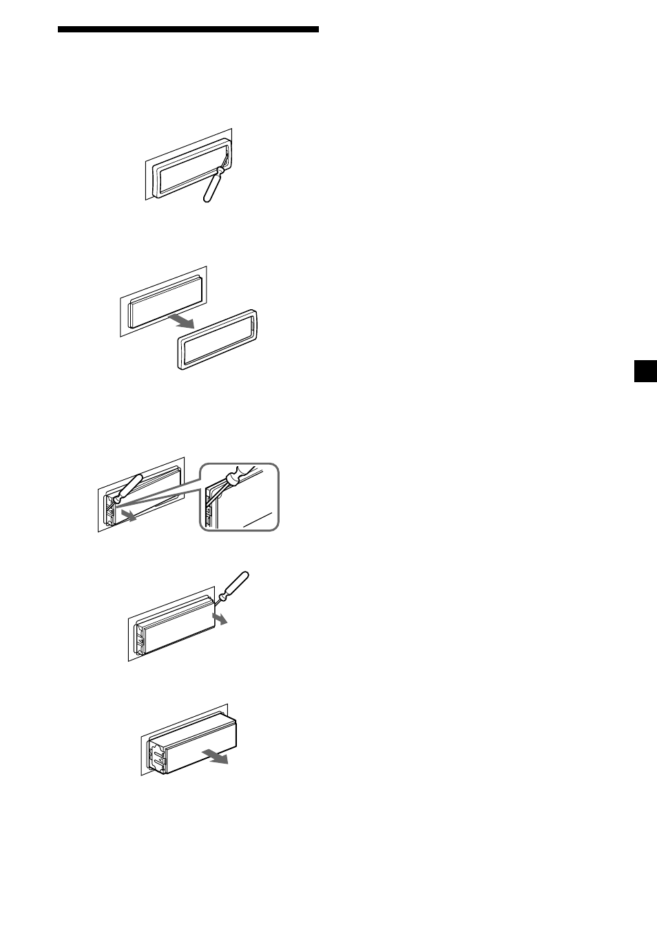 25 dismounting the unit | Sony CDX-V7800X User Manual | Page 25 / 58