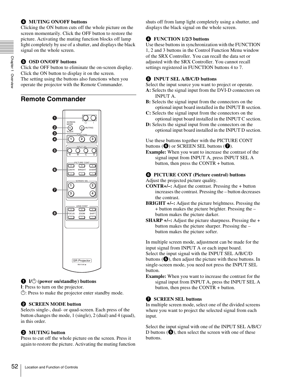 Remote commander | Sony SRX-S105 User Manual | Page 52 / 83