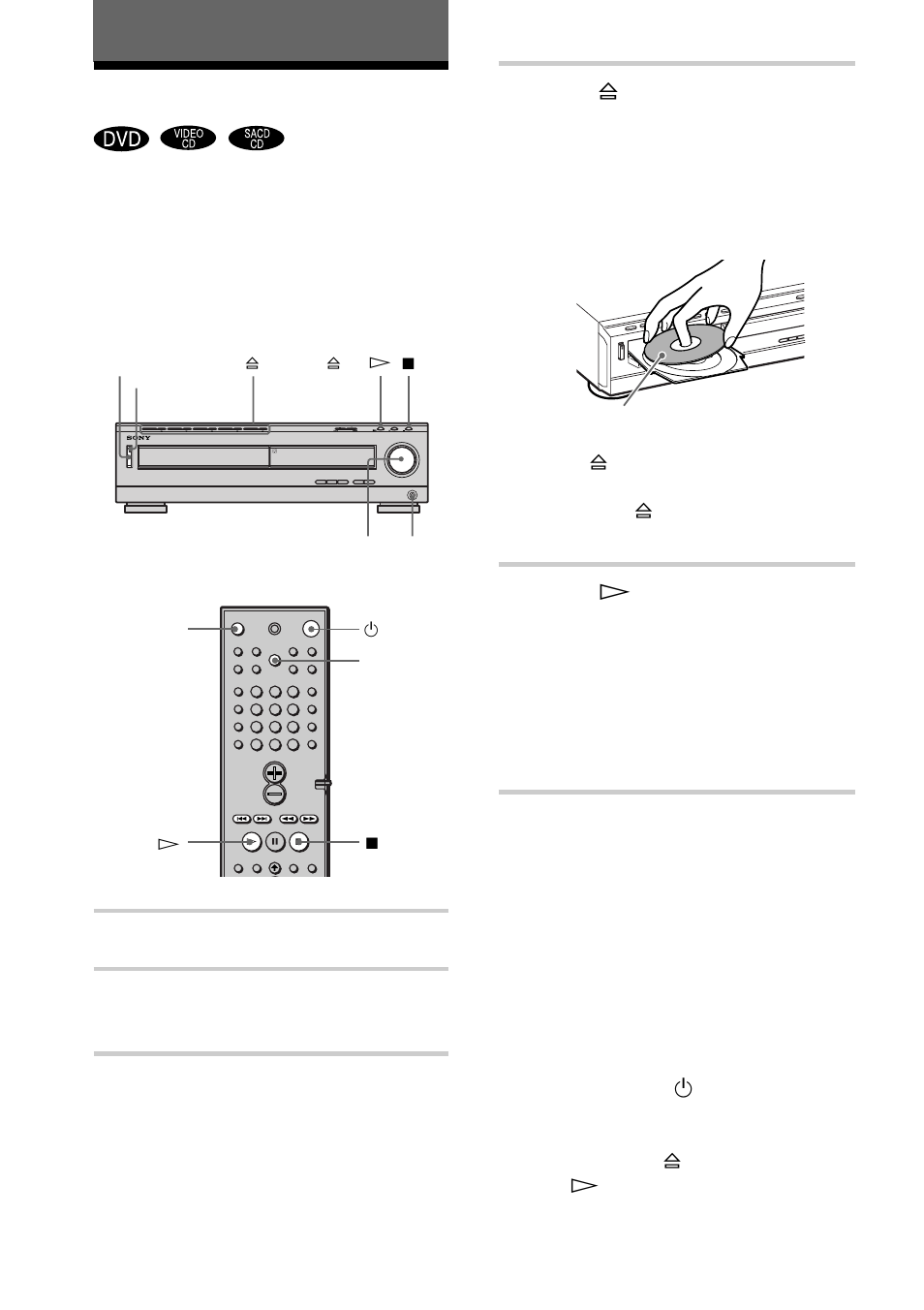 Playing discs | Sony DAV-C700 User Manual | Page 32 / 84