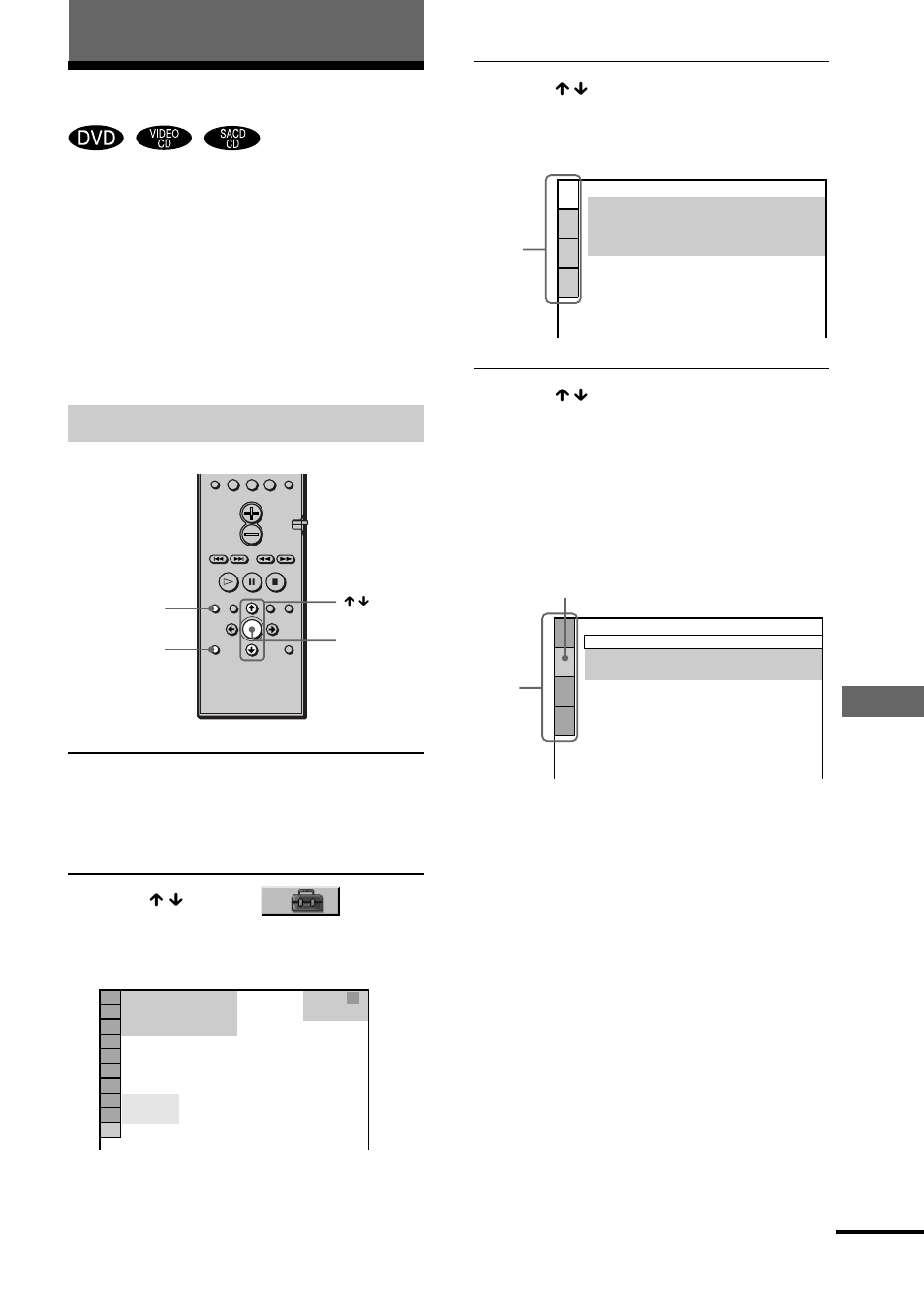 Settings and adjustments, Using the setup display, How to use the setup display | Sony DAV-C700 User Manual | Page 65 / 84