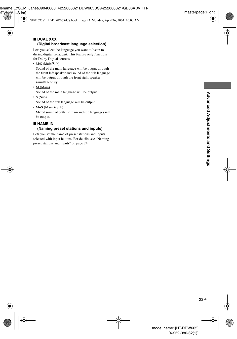 Sony HT-DDW665 User Manual | Page 23 / 36