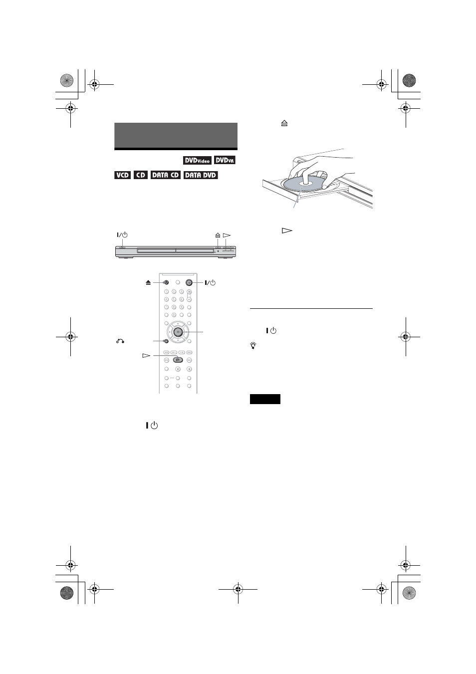 L0 - playing discs, L1 - playing discs, Playing discs | Button (24) | Sony DVP-NS45P User Manual | Page 24 / 84