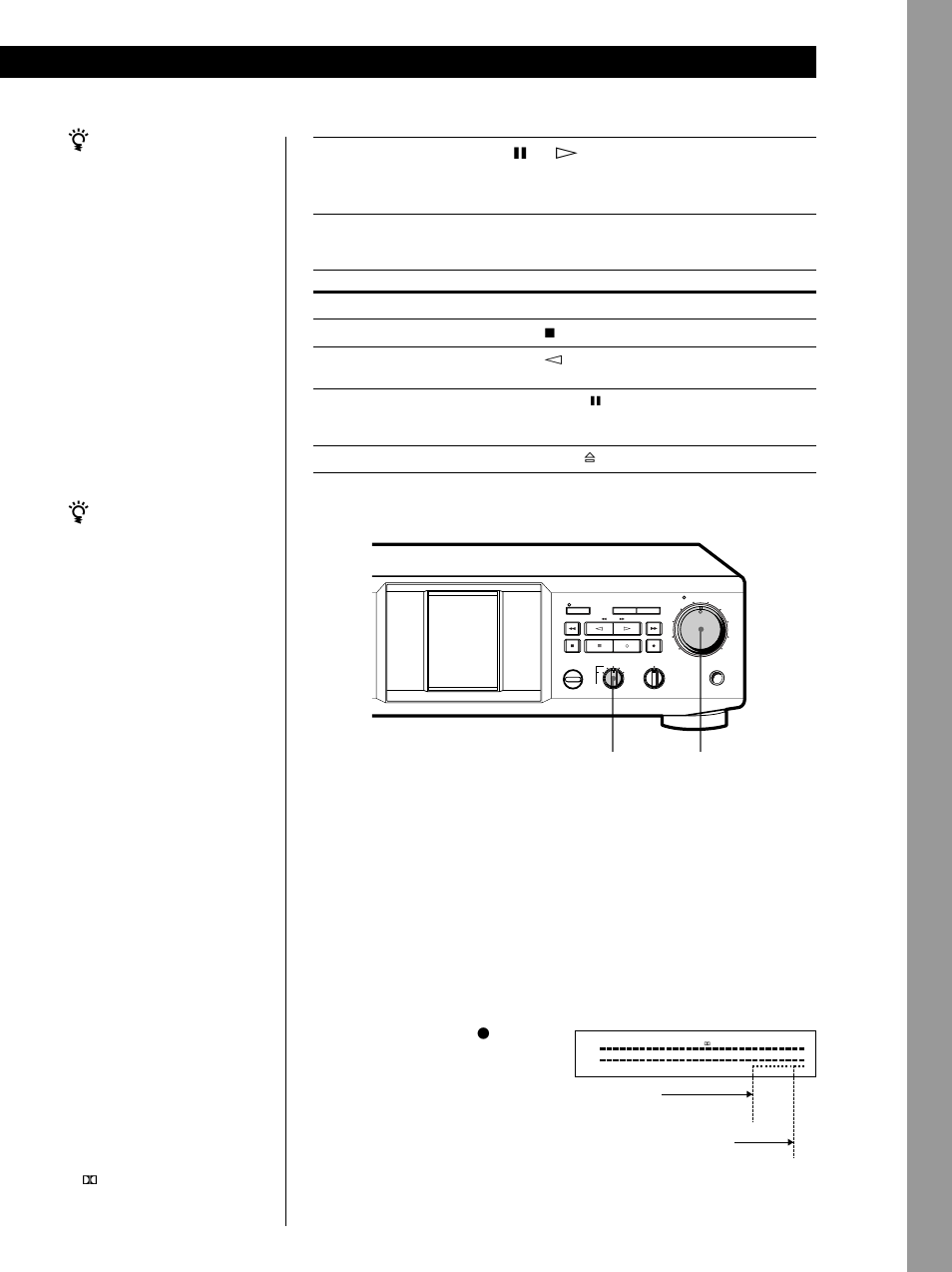 Fonctionnement de base, Démarrez la source de programme, Pour appuyez sur | Remarque | Sony TC-KE240 User Manual | Page 25 / 56