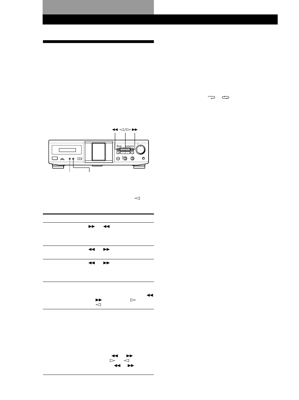 Fonctions élaborées pour l’enregistrement 8, Fonctions élaborées pour la lecture, Off mpx filter | Cb b, Auto rec muting rec pause, Remarque, Pour localiser appuyez sur, Remarques | Sony TC-KE240 User Manual | Page 26 / 56