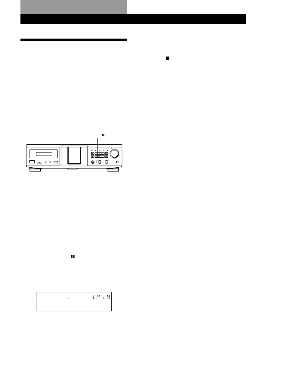 Fonctions élaborées pour l’enregistrement 9, Mise à jour du calibrage, Fonctions élaborées pour l’enregistrement | Ca l9, Pour annuler la fonction de calibrage automatique, Off mpx filter, Cb b, Auto rec muting rec pause, Démarrez l’enregistrement réel (voir page 6), Appuyez sur p | Sony TC-KE240 User Manual | Page 27 / 56