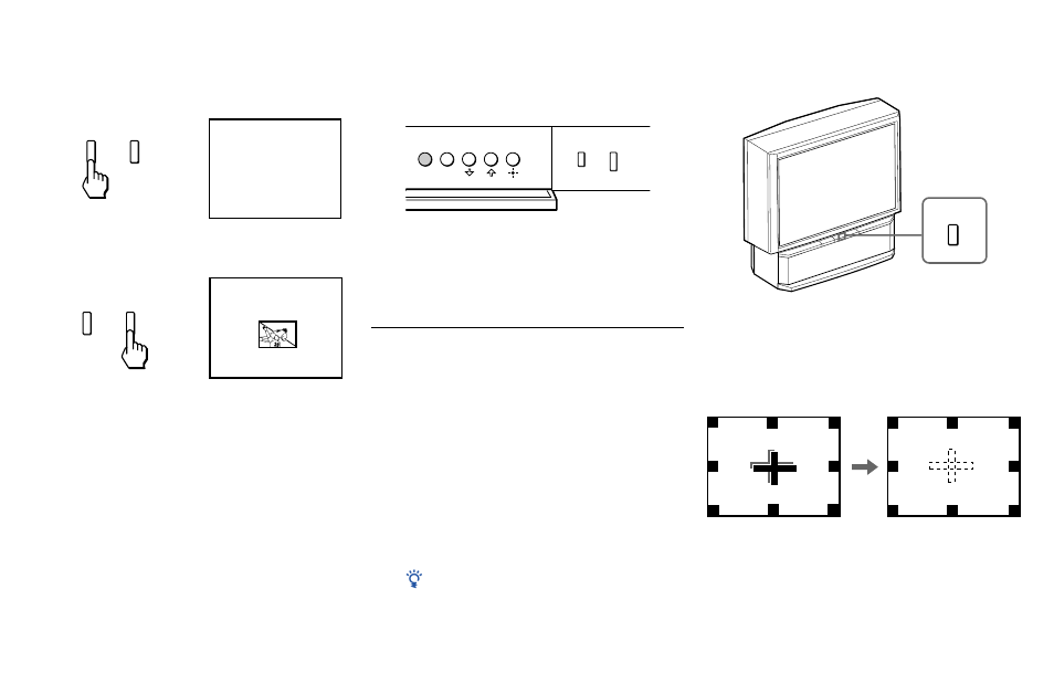 Adjusting the convergence automatically, Flash focus) | Sony KP 43T90 User Manual | Page 23 / 58