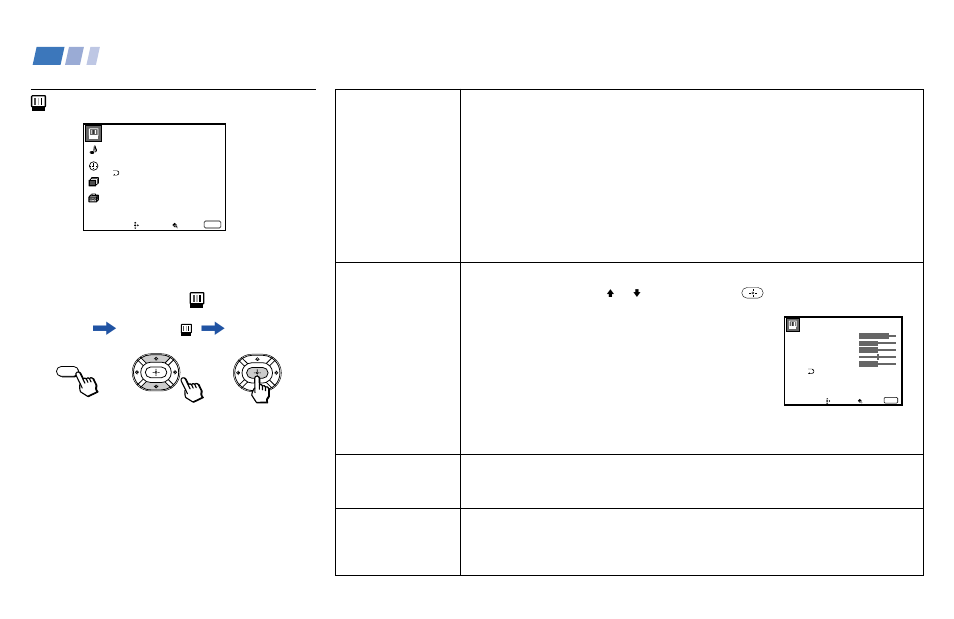 Using the video menu, Adjusting your set up (menus) (continued) | Sony KP 43T90 User Manual | Page 30 / 58