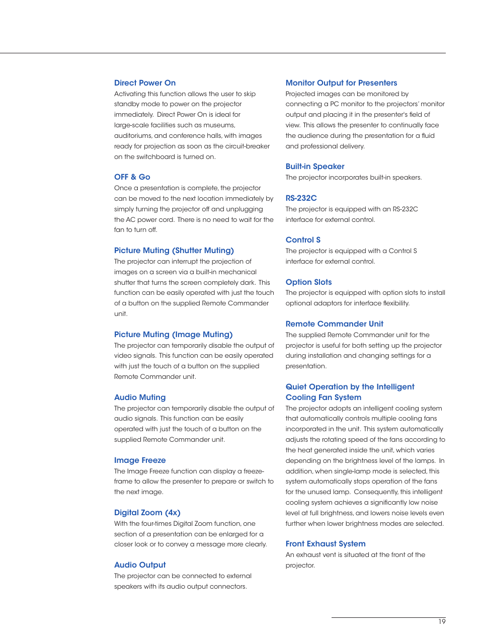 Sony SXRD 4K User Manual | Page 19 / 32