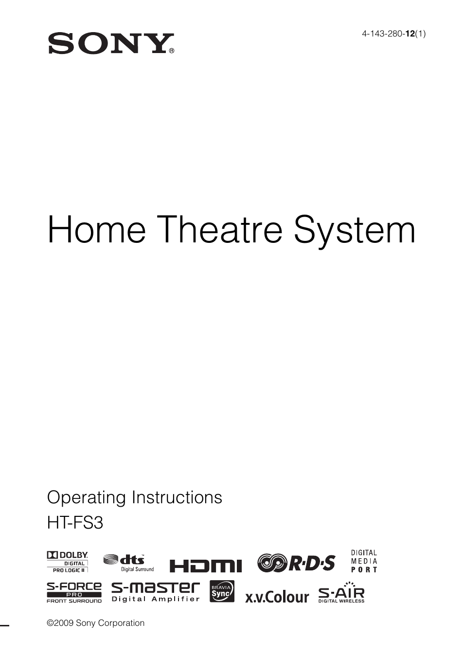 Sony HT-FS3 User Manual | 68 pages