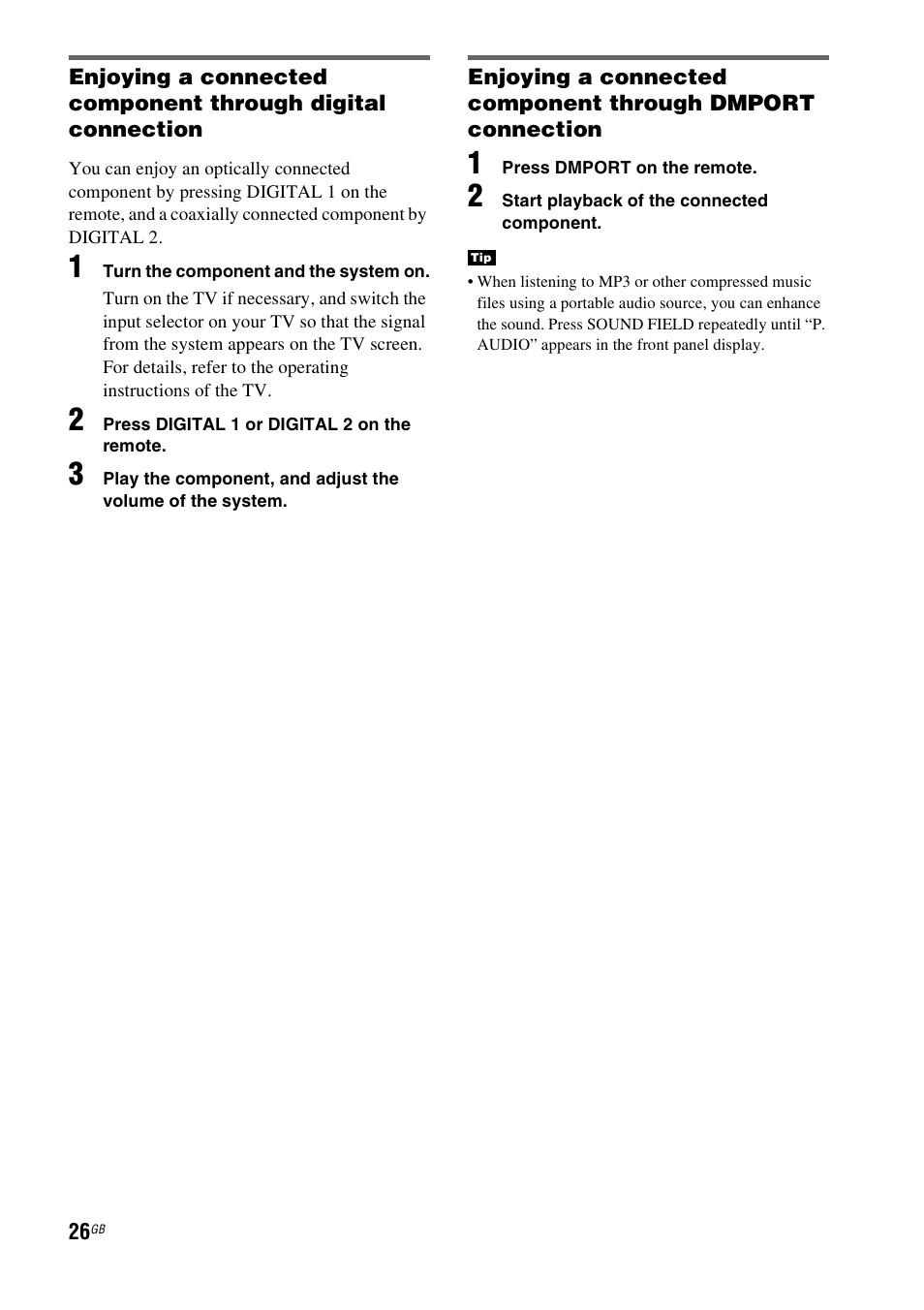 Sony HT-FS3 User Manual | Page 26 / 68