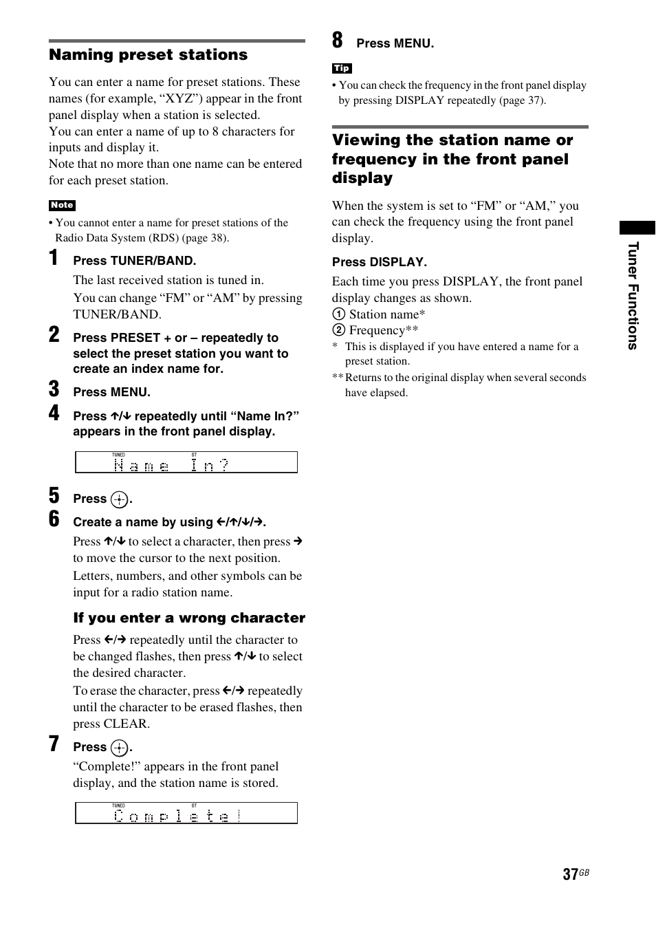 Sony HT-FS3 User Manual | Page 37 / 68