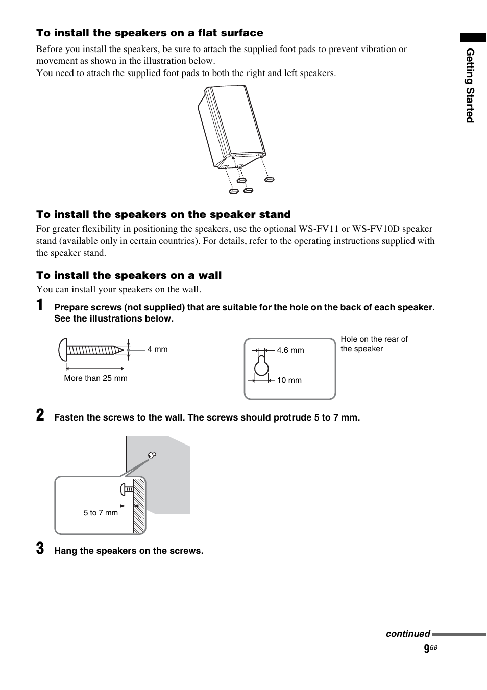 Sony HT-FS3 User Manual | Page 9 / 68