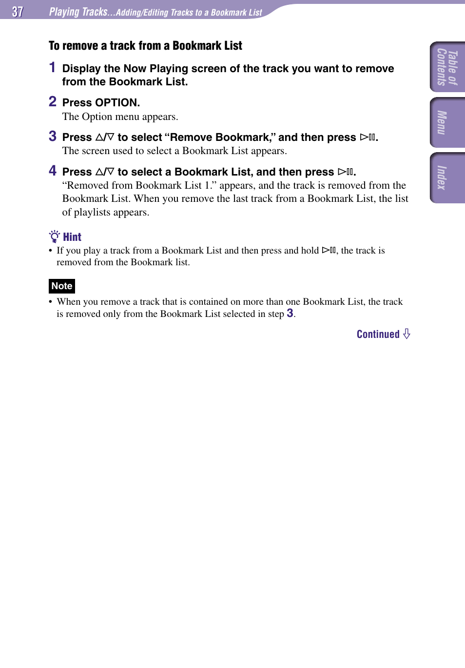 Sony NW-A3000 Series User Manual | Page 37 / 109