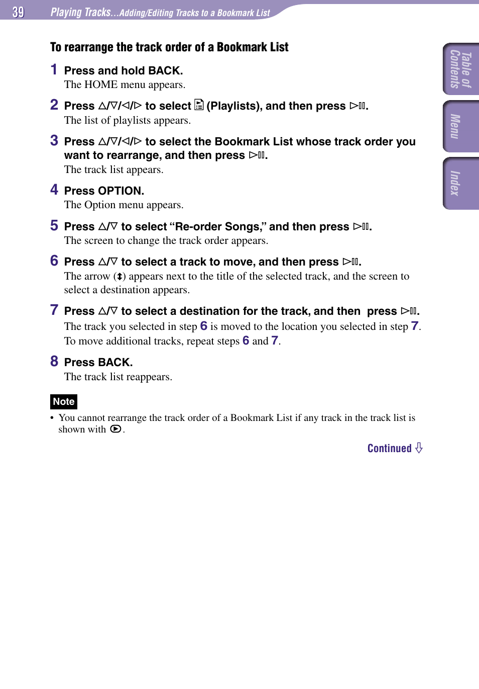 Sony NW-A3000 Series User Manual | Page 39 / 109