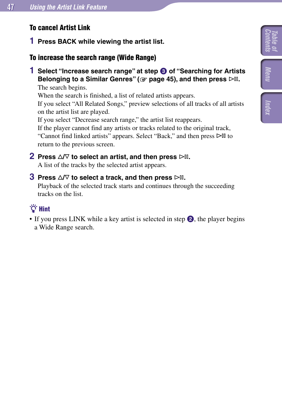 Sony NW-A3000 Series User Manual | Page 47 / 109