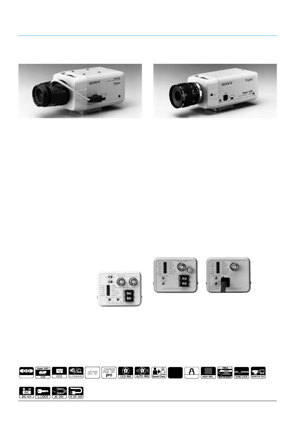 Ssc-dc10p, Ssc-dc14p/dc18p, Colour video cameras | Supplied accessories, Optional accessories, Ssc-dc14p/dc18p supplied accessories, Ssc-dc14p/dc18p optional accessories | Sony CCTV Systems User Manual | Page 14 / 75