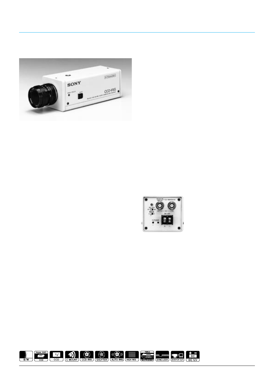 Ssc-m370ce, Black & white video cameras | Sony CCTV Systems User Manual | Page 25 / 75