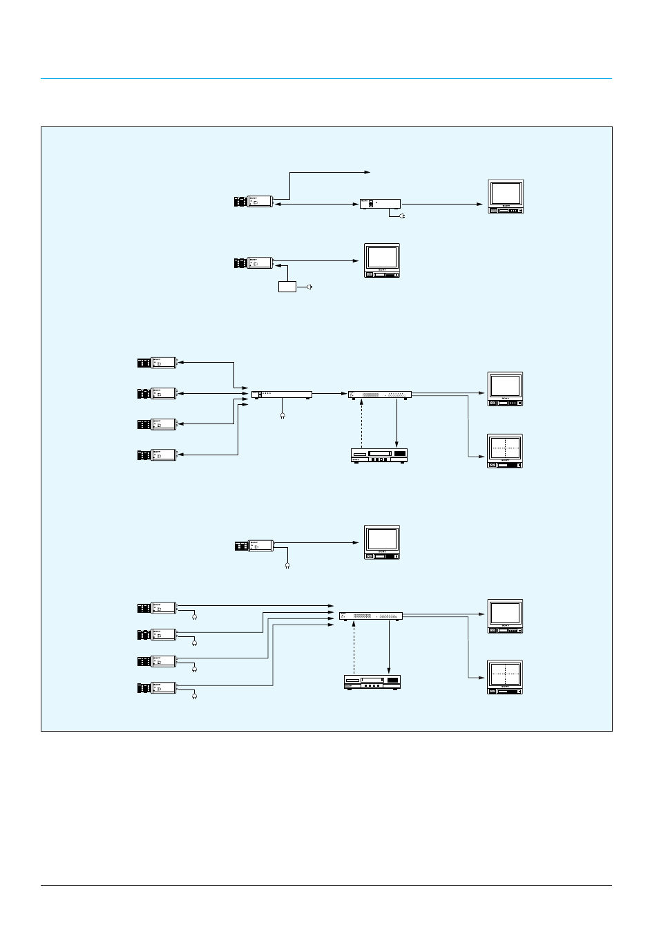 Black & white video cameras, B/w cameras typical system, Ssc-m370ce | Single camera operation | Sony CCTV Systems User Manual | Page 26 / 75