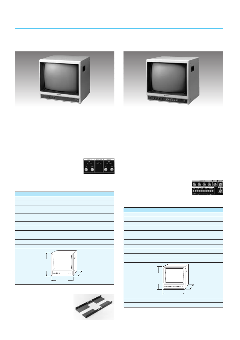 Ssm-175ce, Ssm-q177ce, Black & white video monitors | Specifications, Rmm-171, B/w monitor, B/w quad monitor | Sony CCTV Systems User Manual | Page 30 / 75