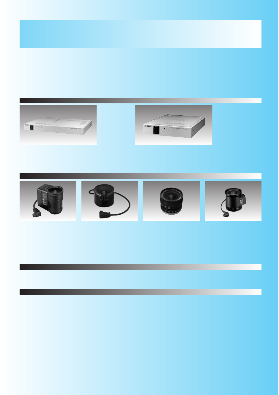 Camera optional accessories, Quick reference, Ys-w250p | Ys-w150p, Vcl-4v8wea vcl-s02weap, Vcl-3adxea | Sony CCTV Systems User Manual | Page 31 / 75