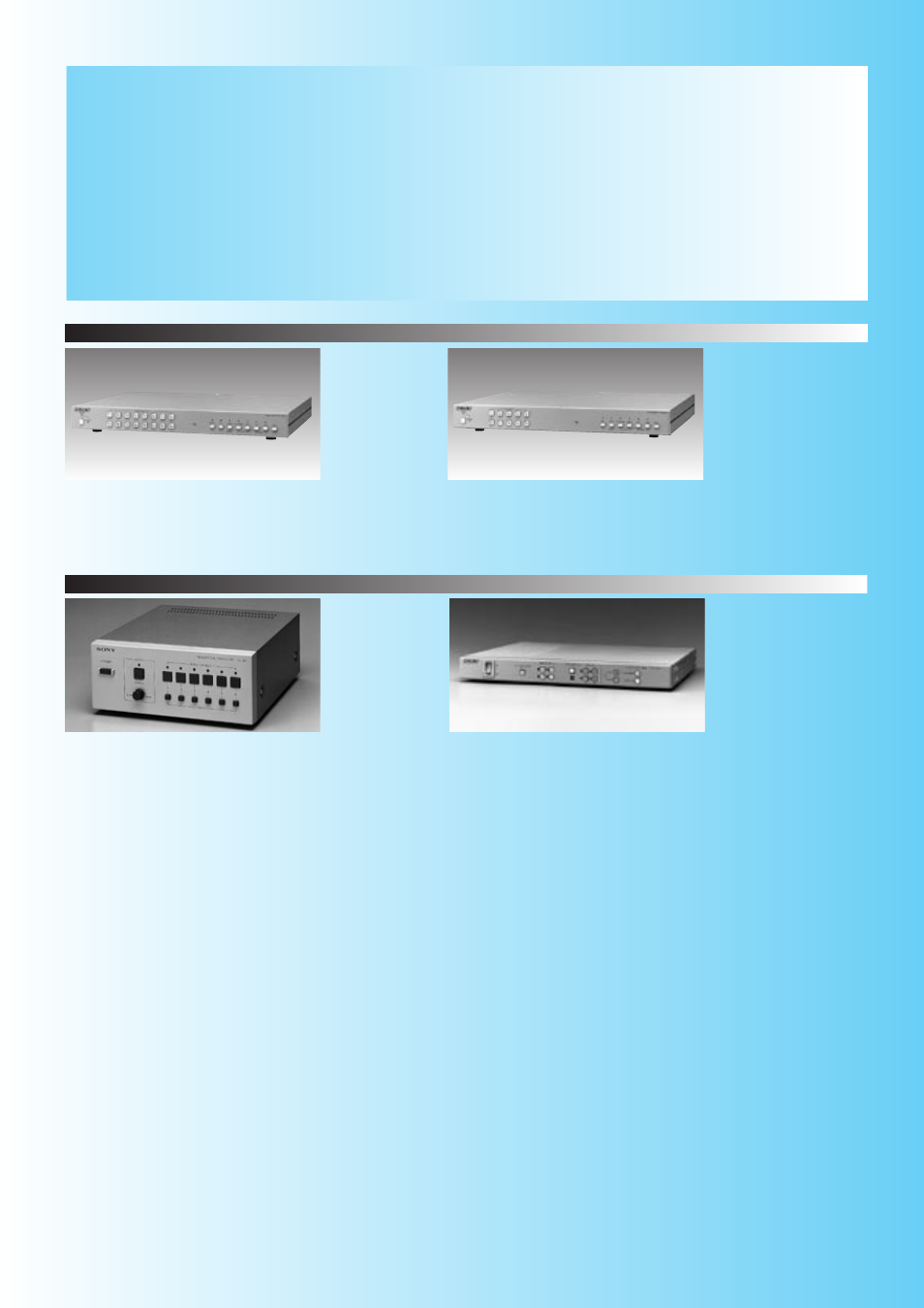Multiplexers and switchers, Quick reference, Ys-q440p | Ys-s6 | Sony CCTV Systems User Manual | Page 35 / 75