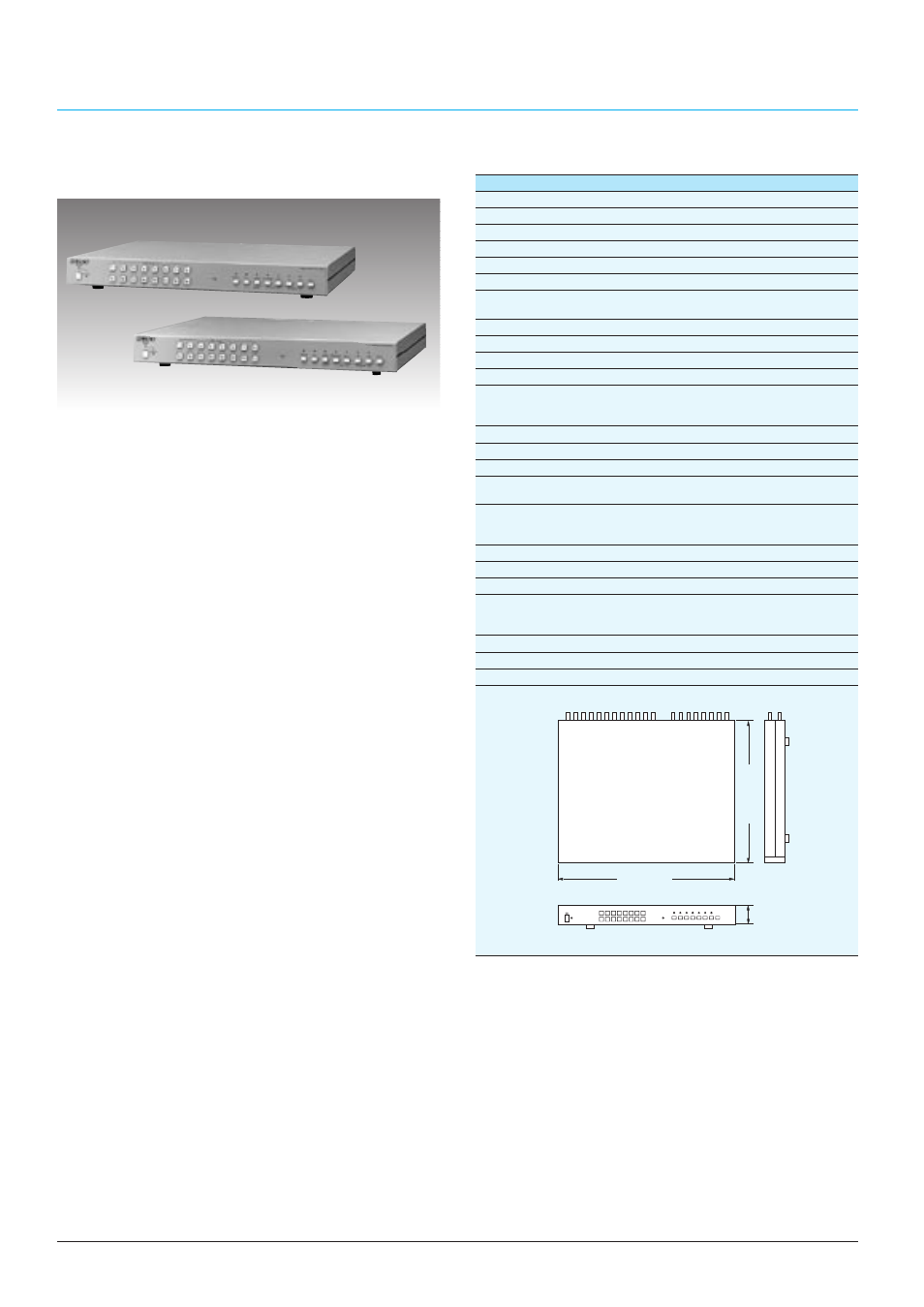 Multiplexers, Specifications supplied accessories, Multiplexer | Sony CCTV Systems User Manual | Page 36 / 75