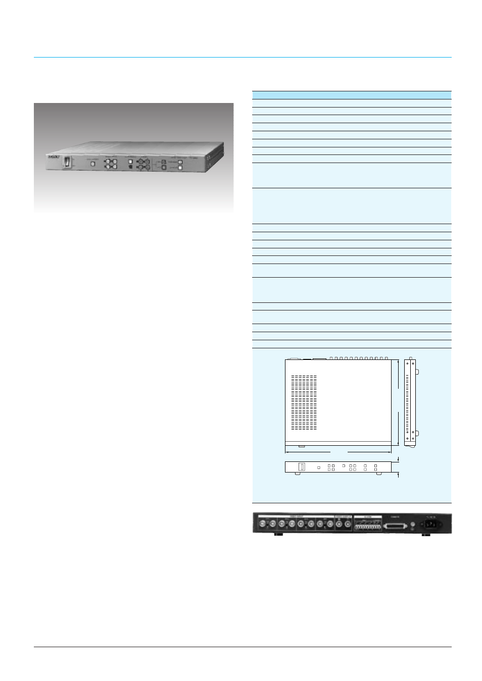 Ys-q440p, Switchers, Supplied accessories | Specifications, Quad switcher | Sony CCTV Systems User Manual | Page 41 / 75