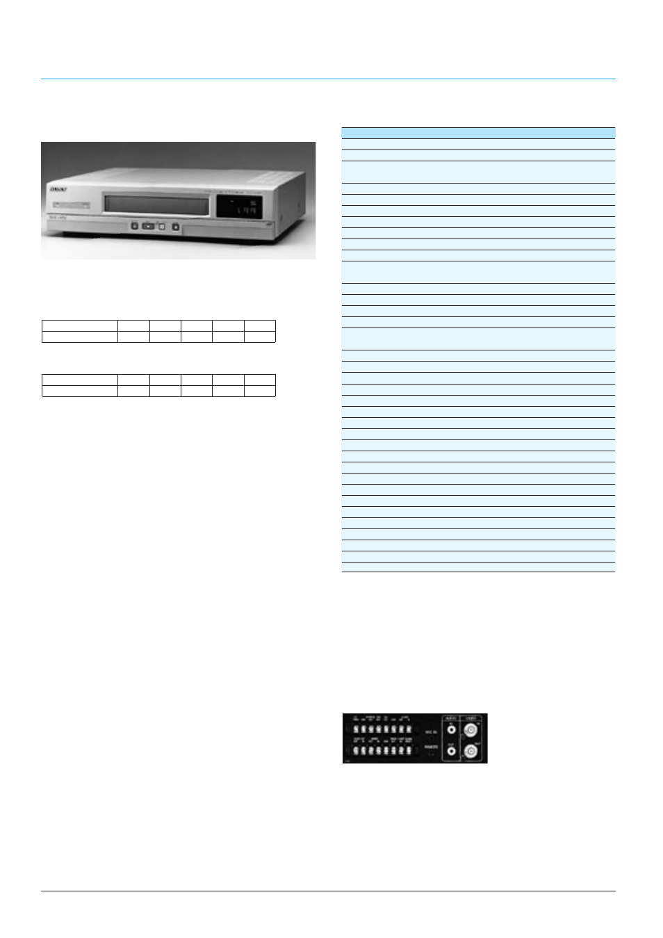 Svt-l230p, Time lapse video recorders, Specifications supplied accessories | Optional accessories, Ac power cable (1) operation manual (1) | Sony CCTV Systems User Manual | Page 44 / 75