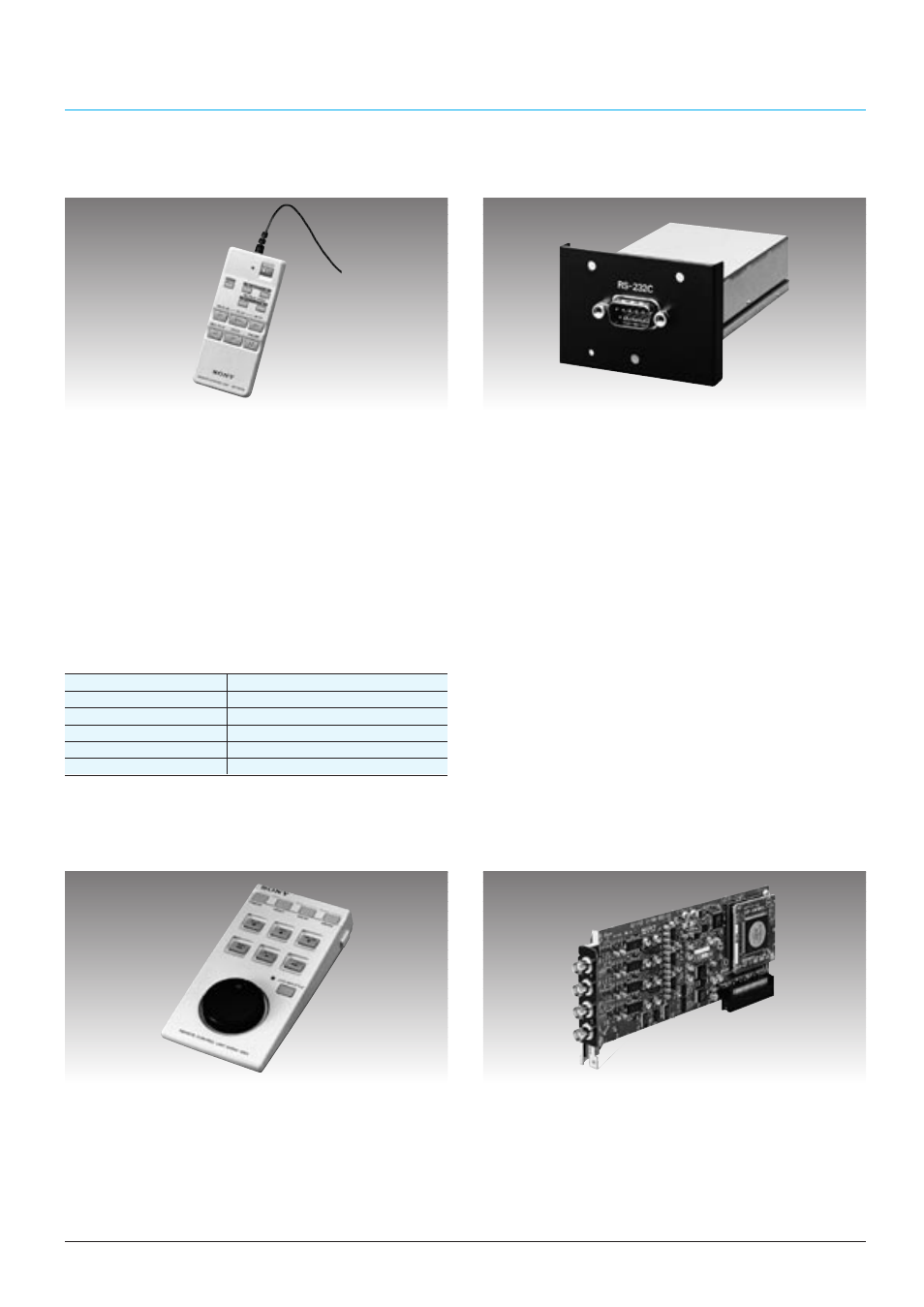 Svt-rm10, Svt-rs1a, Svrm-100a | Hsra-11, Time lapse vcr optional accessories | Sony CCTV Systems User Manual | Page 51 / 75