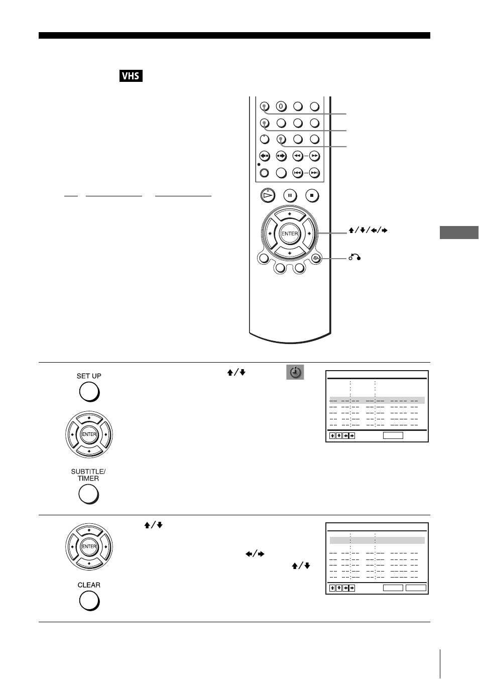 Checking/changing/canceling timer settings, Ba sic o p er at ions | Sony SLV-D251P User Manual | Page 45 / 116