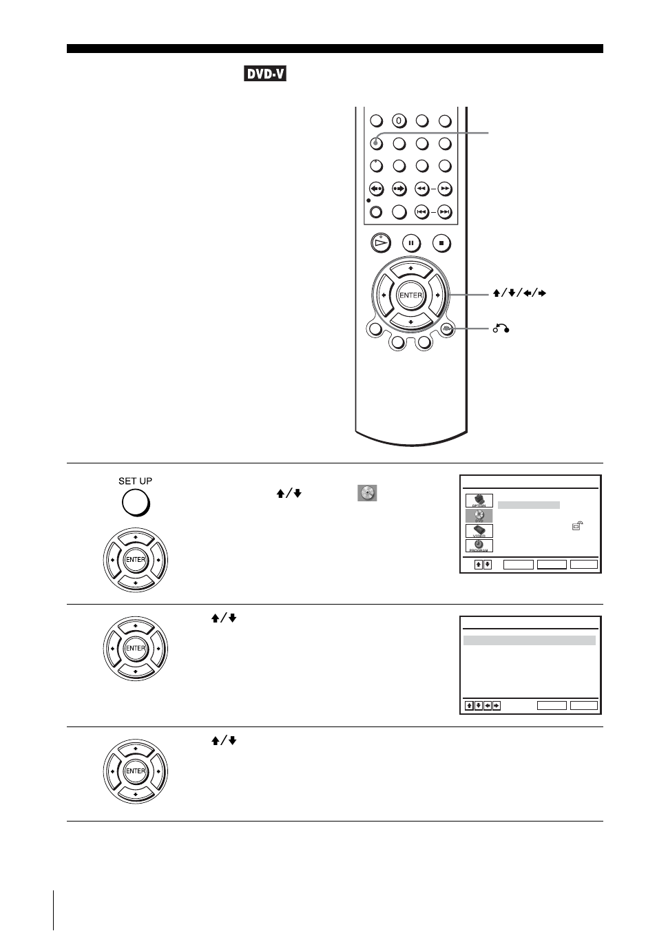 Screen setup, See “screen setup” on | Sony SLV-D251P User Manual | Page 54 / 116