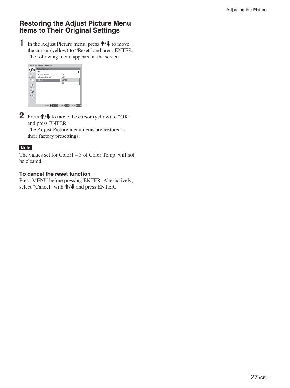 Sony 32LX1 User Manual | Page 27 / 43