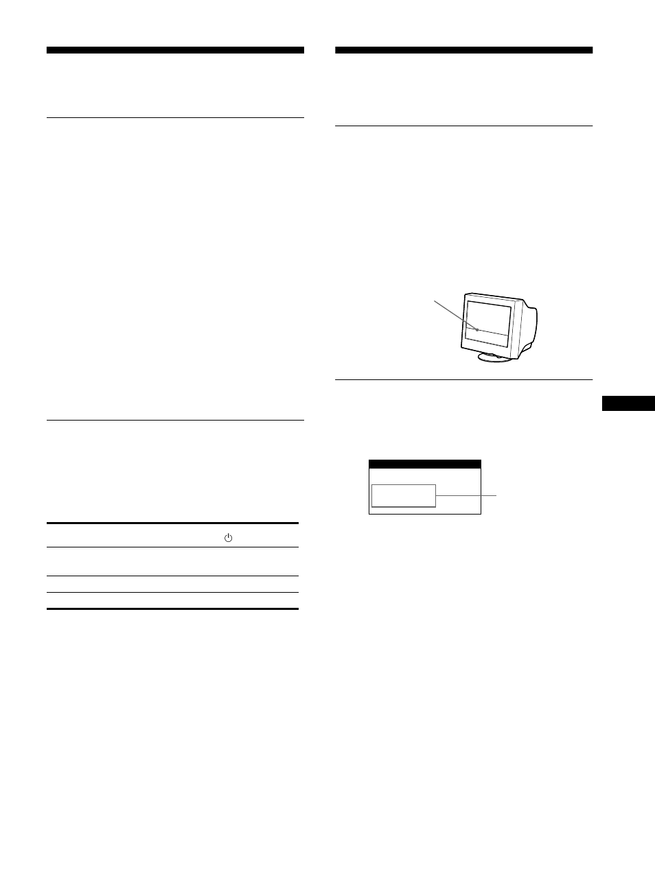 Caractéristiques techniques, Modes présélectionné et utilisateur, Fonction d’économie d’énergie | Dépannage, Messages affichés à l’écran | Sony CPD-E100 User Manual | Page 27 / 62