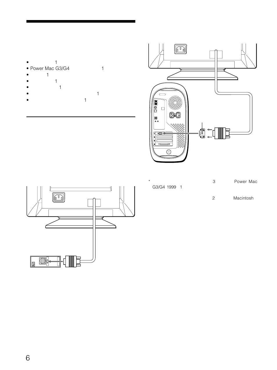 接続と設定, 手順1 ：コンピューターにつなぐ | Sony CPD-E100 User Manual | Page 48 / 62