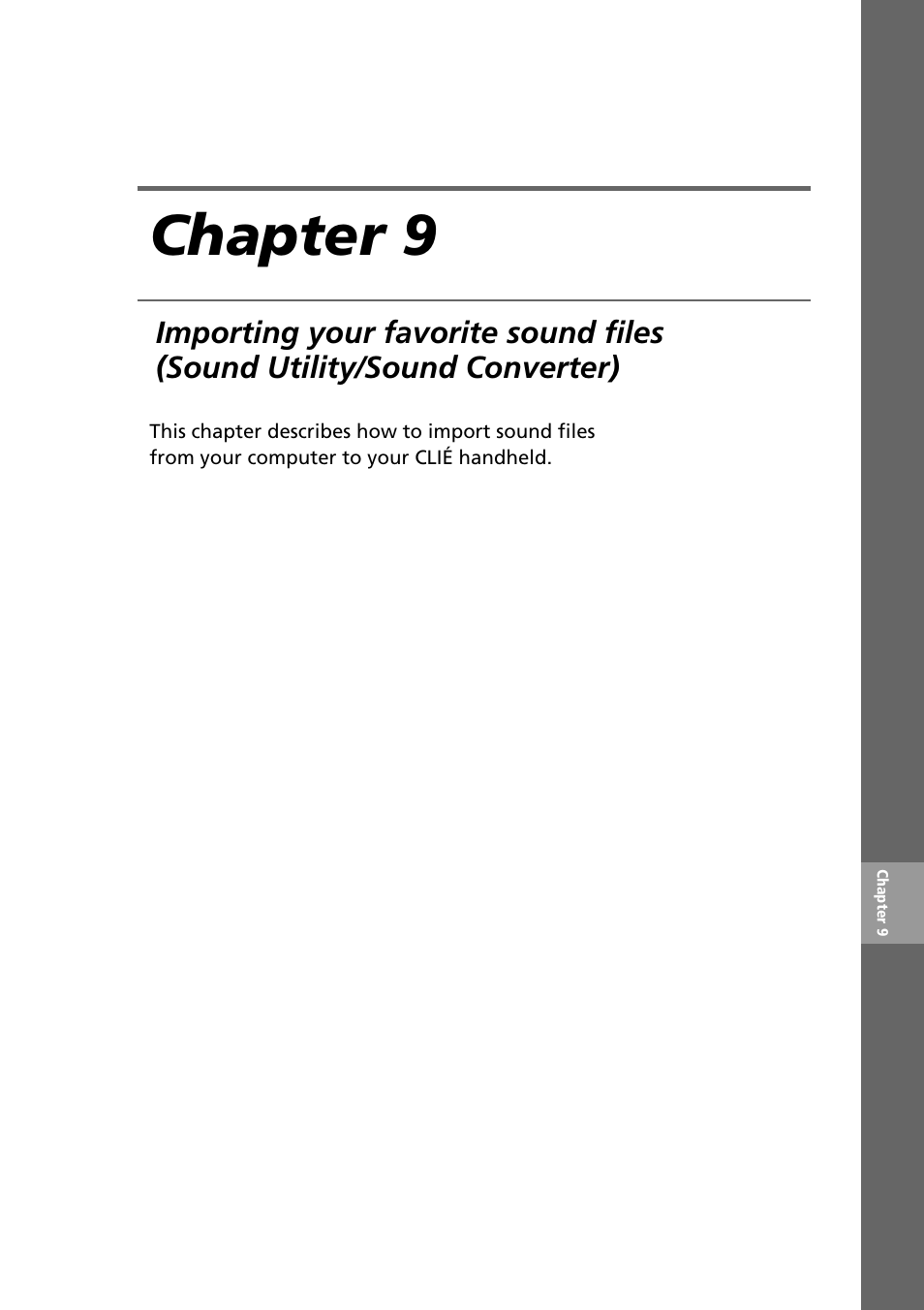 Chapter 9 | Sony PEG-T665C User Manual | Page 169 / 208