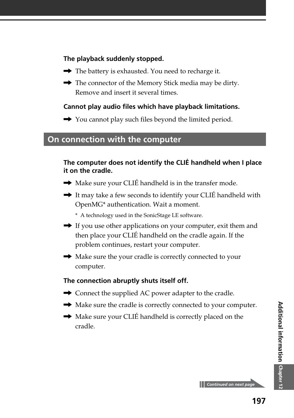 On connection with the computer | Sony PEG-T665C User Manual | Page 197 / 208