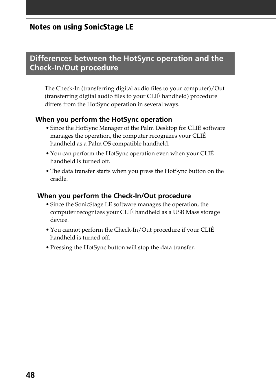 Sony PEG-T665C User Manual | Page 48 / 208