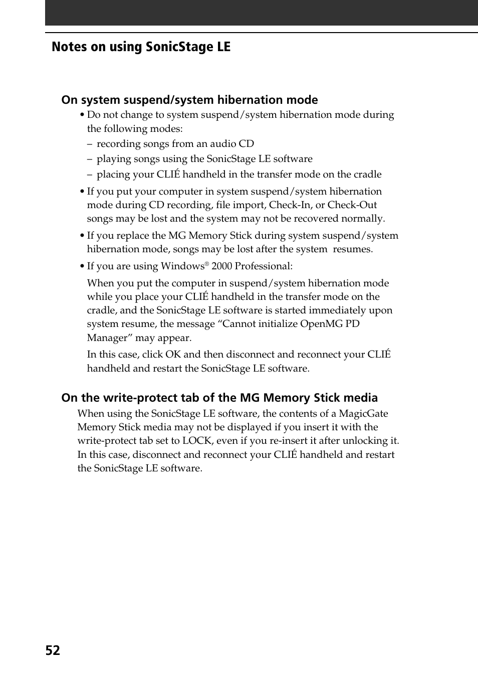 Sony PEG-T665C User Manual | Page 52 / 208